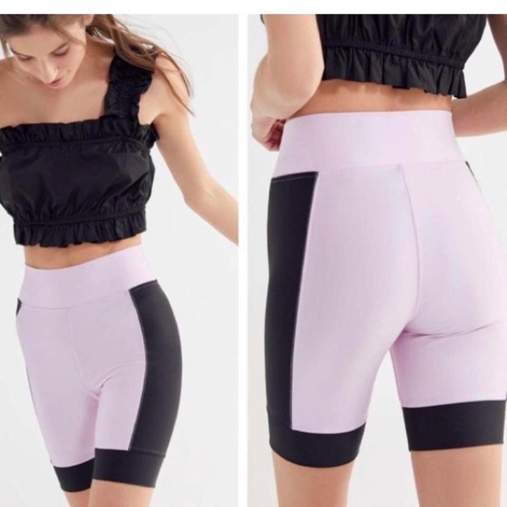 Urban outfitters black pink biker shorts pink athletic shorts workout